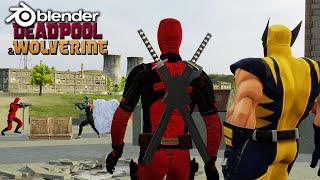 Deadpool And Wolverine Going To Free Fire - Blender Short Film