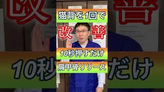 【猫背・姿勢矯正】たった10秒！１回で改善！肩甲骨リリース！【千葉県船橋市の整体院　BEST BODY ONE　船橋 】#shorts