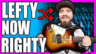 I FLIPPED MY LEFTY STRAT TO PLAY RIGHT HANDED