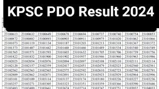 KPSC PDO Result 2024 Cut Off Marks, Merit List Download