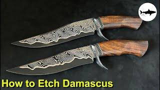 Triple-T #215 - How to etch and finish your damascus blades