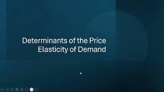 Determinants of the Price Elasticity of Demand