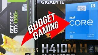 intel Core i3 10105F GIGABYTE H410M H msi GTX1050Ti Budget Gaming PC Build 2021