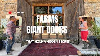 Secrets of the Giant Barn Doors Uncovered!  Building a Rustic Kitchen Garden Fence from our Forest