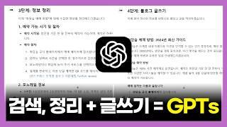 GPTs 하나면 블로그 초보도 순식간에 글 완성할 수 있습니다