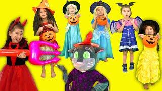 Abby Hatcher pretend play Halloween dress up games with My Talking Tom