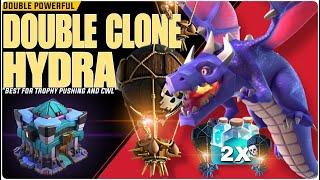 TH13 "Double Clone Hydra" Attack Strategy | Best Attack Strategy Th13 | Th13 Double Clone Dragons