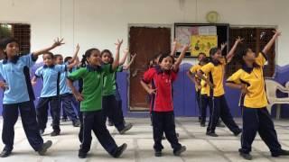 Learning Telugu alphabet through dance by St Mary's Np block students jangaon