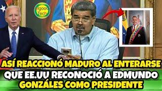 MADURO SE ENTERA EN VIVO QUE EE.UU RECONOCIÓ A EDMUNDO GONZÁLES COMO PRESIDENTE ELECTO