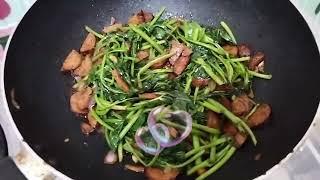 OUR MENU FOR TODAY IS STIR FRY KANGKONG