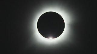 A time lapse of the 2024 total solar eclipse in Indiana