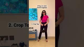 Fashion Hacks 5 Ways to style flared leggings or yoga pants  #Shorts #backtoschool #casualoutfits