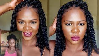 BOMB TWIST/ SPRING TWIST CROCHET BRAIDS/ RUBBER BAND METHOD// NATAYA RHALL