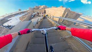 Chasing a PRO Down the CRAZIEST Stairs! Full Urban Race