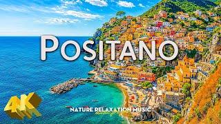 FLYING OVER POSITANO (4K UHD) - Amazing Beautiful Nature Film & Relaxing Music for Stress Relief