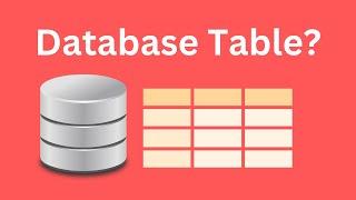 What is a Database Table? Create and Use a Database Table.
