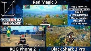 ROG Phone 2 vs Black Shark 2 Pro vs Red Magic 3 - Game FPS Test