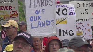 Over 10,000 people peacefully gather at Connecticut State Capitol for 'No Kings' protest