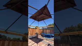 Backyard Makeover Ideas | Sunjoy 13 x 15 DIY Wood Gazebo Assembly #shorts #diyproject #backyard #diy