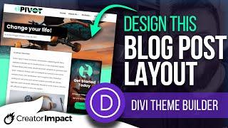 Create this Divi Blog Post Template (Boxed Text, Overlap style - with Theme Builder)