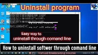 how to uninstall software through  command line /command prompt