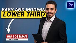 Create a Modern LOWER THIRD (Premiere Pro Tutorial)