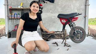18-Year-Old Genius Girl Repairs Electric Bike’s Broken Kickstand and Loud Mudguard Noise