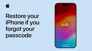 How to restore your iPhone if you forgot your passcode | Apple Support