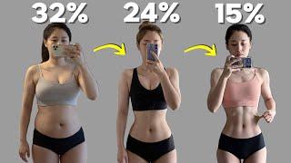 How to lose BODYFAT 32% → 15%