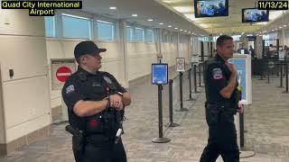 Ignorant Airport security threatens to Arrest Us! - Quad City International Airport Audit