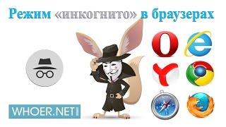 Режим инкогнито/невидимка в различных браузерах