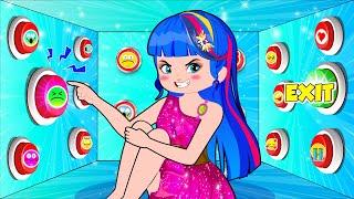 Mystery Room Button Game! Choose one Button! Funny Situations | Poor Princess Life