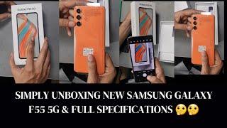 UNBOXING SAMSUNG GALAXY F55 5G & FULL SPECIFICATIONS||#unboxing #F55 #specifications