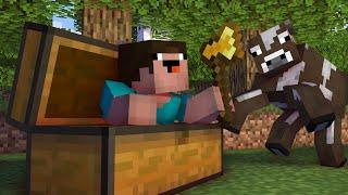 NOOB vs Chest and Crazy COW - Minecraft Animation Ep4