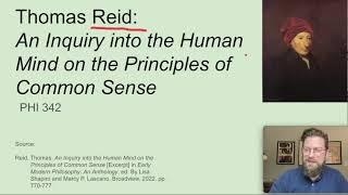 Thomas Reid's Common Sense Philosophy