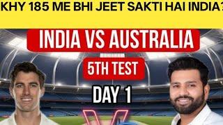 India vs Australia 5th Test Day 1 Match Report by Sportslex | Ind vs aus Live Match | BGT Live