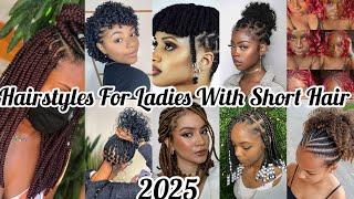 ‼️Latest Braiding Hairstyles On Short Hair2025 Compilation 