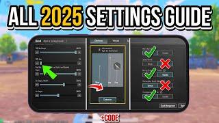 PUBG MOBILE 2025 BEST SETTINGS, SENSITIVITY & LAYOUTS  FULL COURSE + CODE 