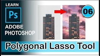 Adobe Photoshop Tutorial Urdu / Hind - Polygonal Lasso Tool 06.