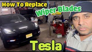 Tesla Model Y  Wiper blade  replacement  Service Mode