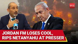 Viral: Jordan FM Jumps In To Answer Netanyahu; High Drama At UN Press Conference