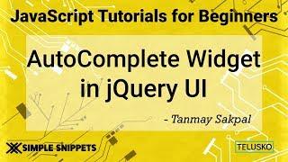 Autocomplete Widget in JQuery UI