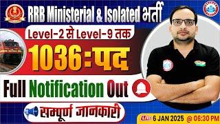 RRB Ministerial and Isolated Categories Vacancy 2025 | Notification Out | 1036 Post By Ankit Sir