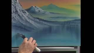 Bob Ross - Painting Knife Only ( WaterLine ) #asmr #bobross