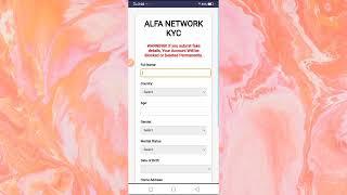 Alfa network KYC complete | KYC complete kare | alfa network mining app