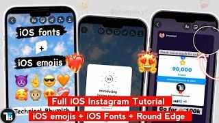 Instander Tutorial | IOS Emojis + IOS Fonts + Share Reels like Iphone With Timer