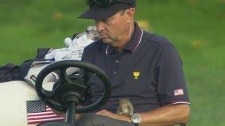 Assistant Captain Davis Love III's furry friend