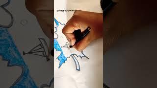 Easy nature drawing | Ruby Art World.... #sketch #art #shorts #youtube