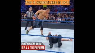 TOP 3 WWE WRESTLERS IN 2011 #shorts #wwe