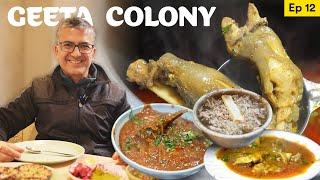 Ep 12 East Delhi Non Vegetarian Street Food Walk l Kharode + Cream Chicken, Ch Soup + Keema Mutton